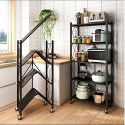  Металевий стелаж в стилі Лофт 710х340х1580мм.чорний.